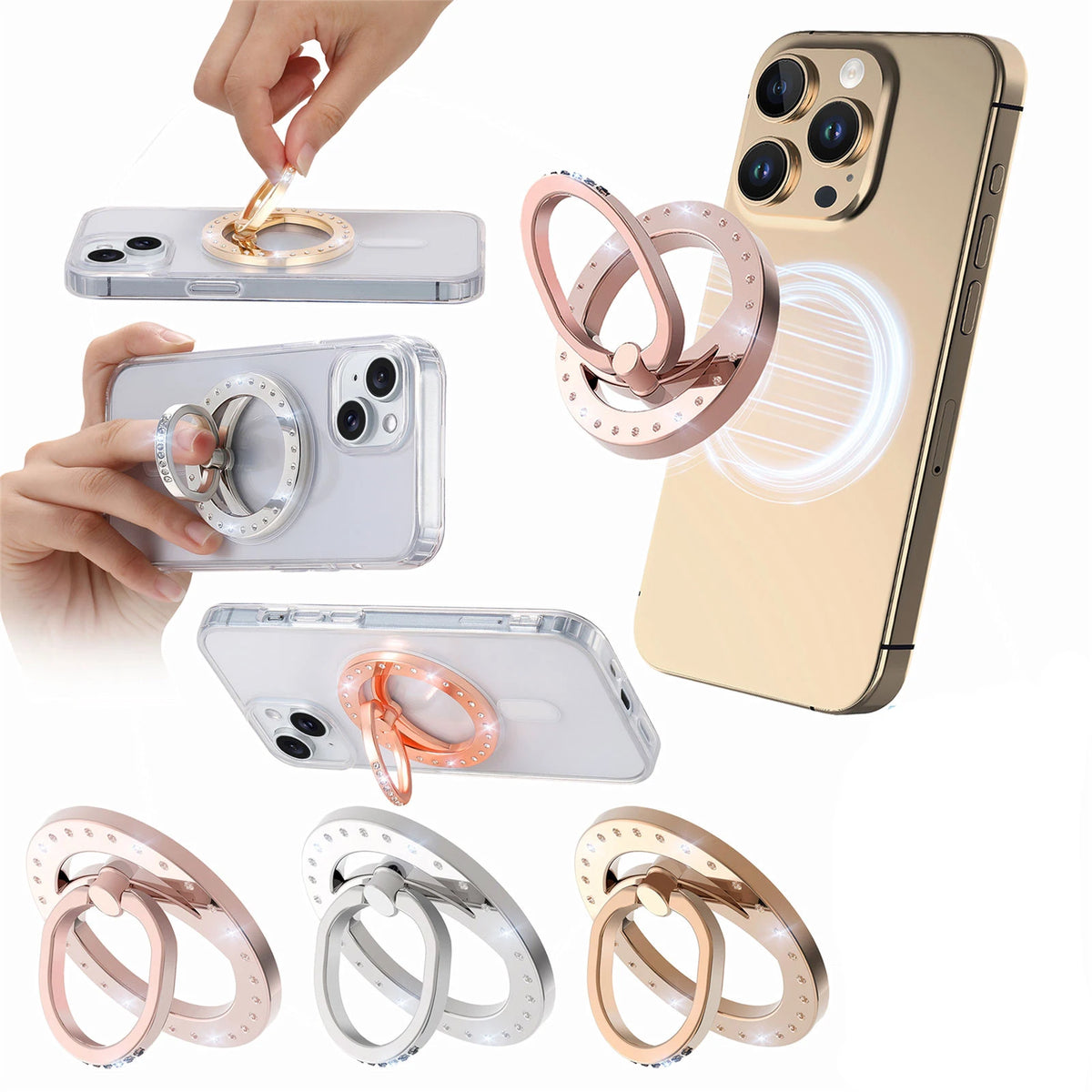 Glitter Rhinestone Magnetic Phone Stand — Swuffy
