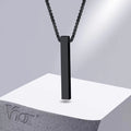 Cylindrical Necklace Bar Pendant Simple — Swuffy