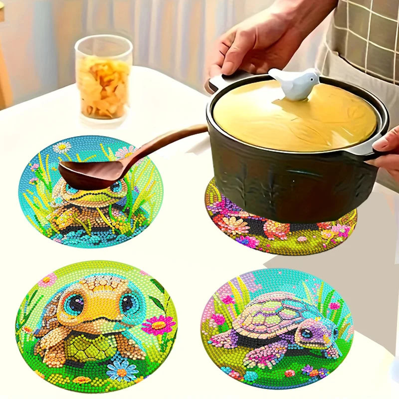 Turtle Patterned Wooden Diamond Painted — Swuffy