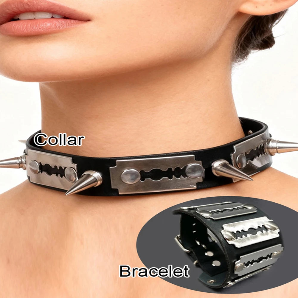 Gothic Punk Necklace Exaggerated Rock — Swuffy