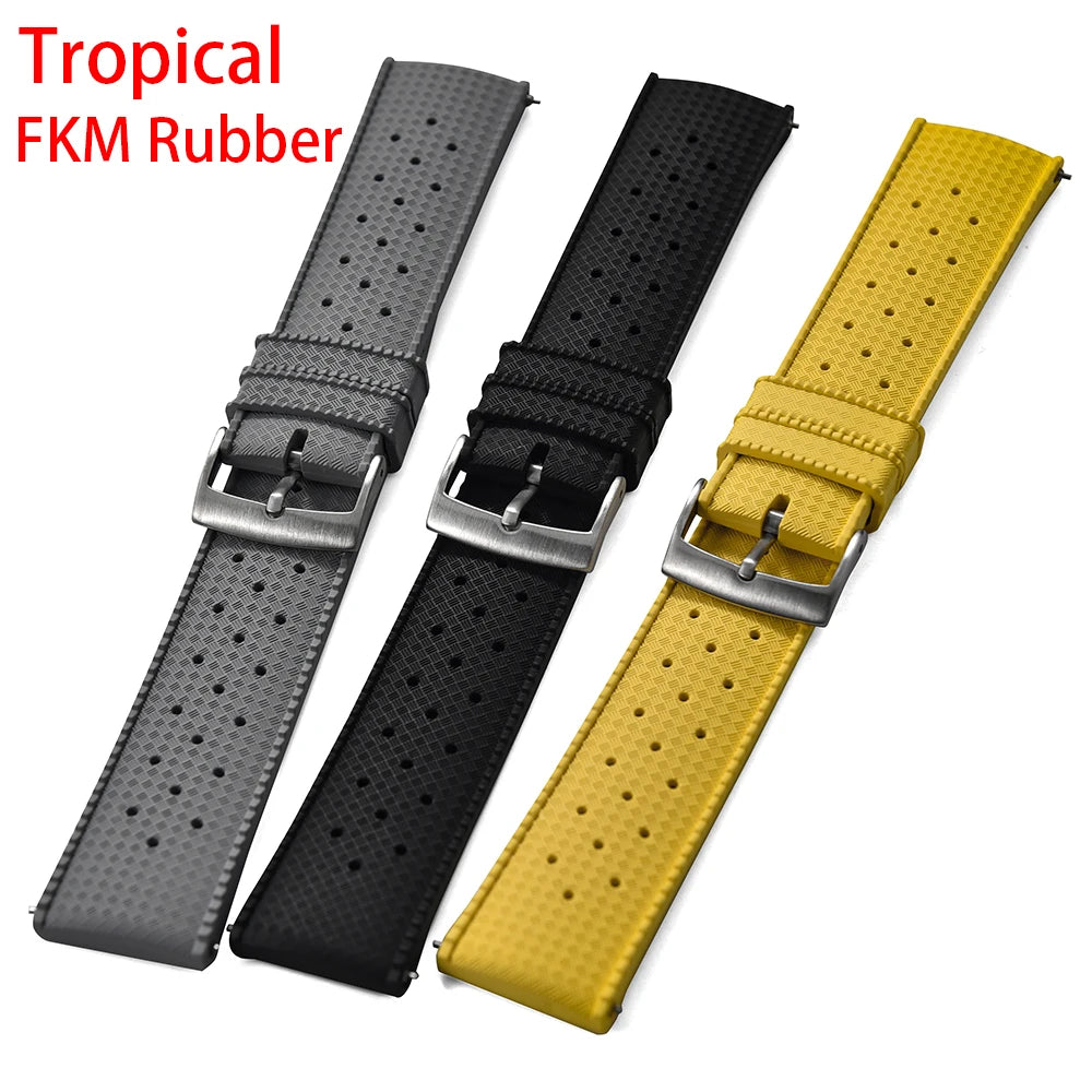 Tropical Fkm Rubber Strap Seiko — Swuffy