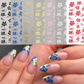 Hibiscus Flower Nail Stickers Self — Swuffy
