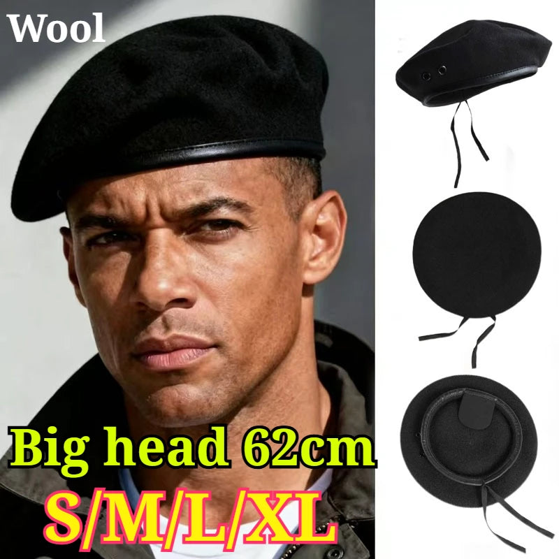 Adjustable Pure Wool Beret Big — Swuffy