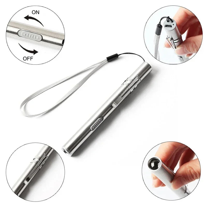 Pen Shape USB Rechargeable Flashlight — Swuffy