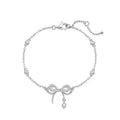 Sterling Silver Bow Bracelet Simple — Swuffy