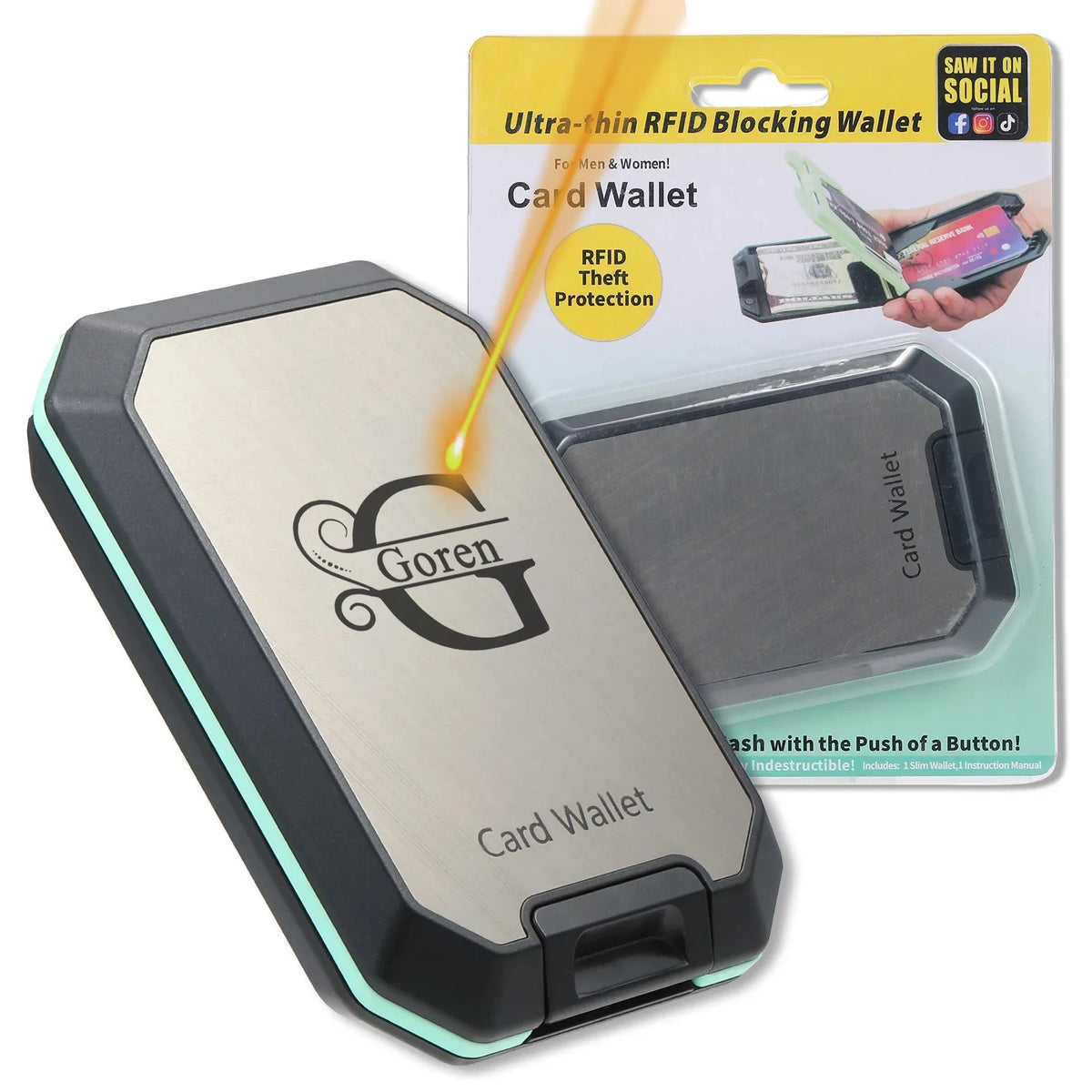 Customized Name Rfid Blocking Wallet — Swuffy