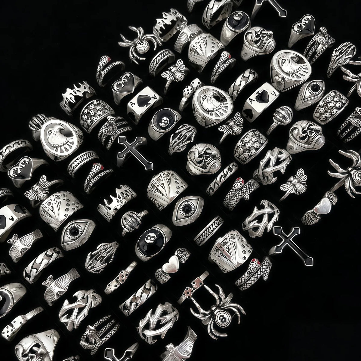 Vintage Punk Rings Mix Hip — Swuffy