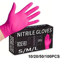 Pink Nitrile Disposable Gloves Powder — Swuffy