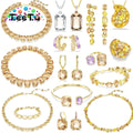Gold Crystal Geometric Candy Necklace — Swuffy