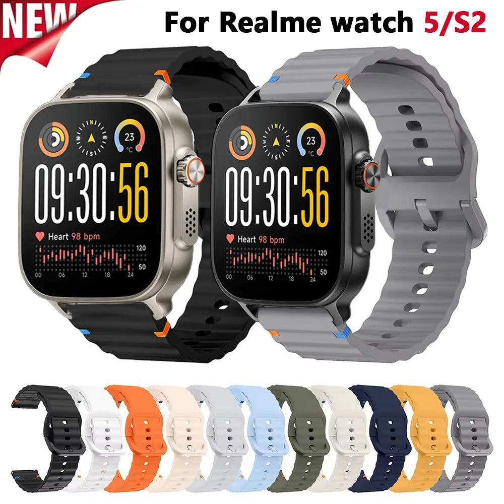 Sport Silicone Strap Realme Watch — Swuffy