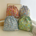 Organizer Cotton Makeup Bag Travel — Swuffy