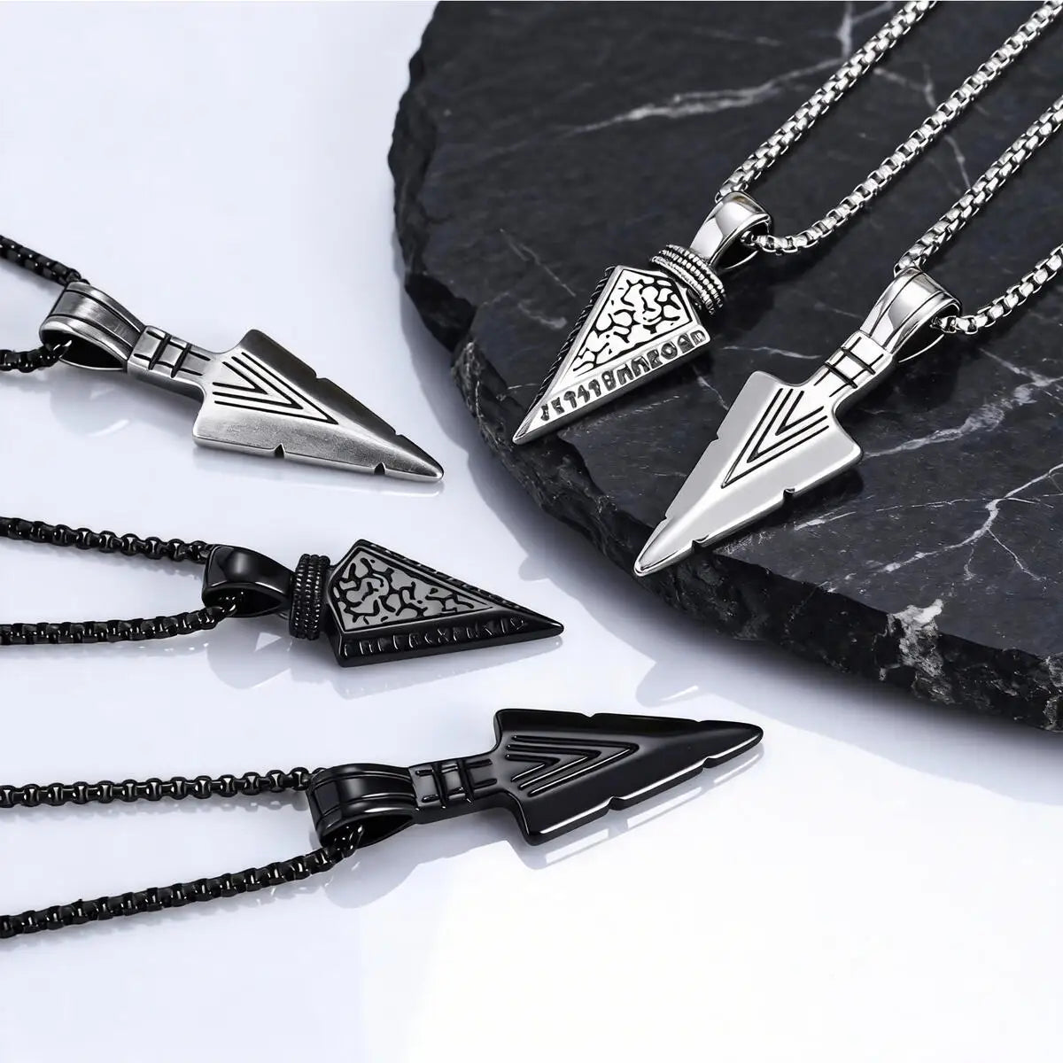 Vintage Viking Triangular Spearhead Necklace — Swuffy