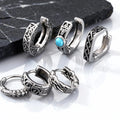 Vintage Totem Huggies Hoop Earrings — Swuffy