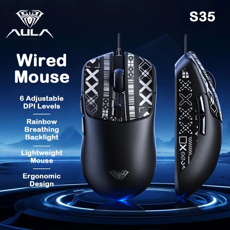 Aula Wired Gaming Mouse RGB — Swuffy