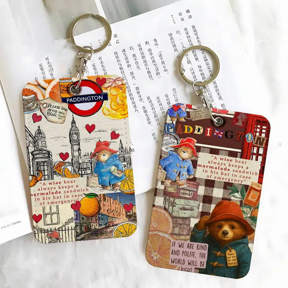 Bear Paddington Sign Rectangle Keychain — Swuffy
