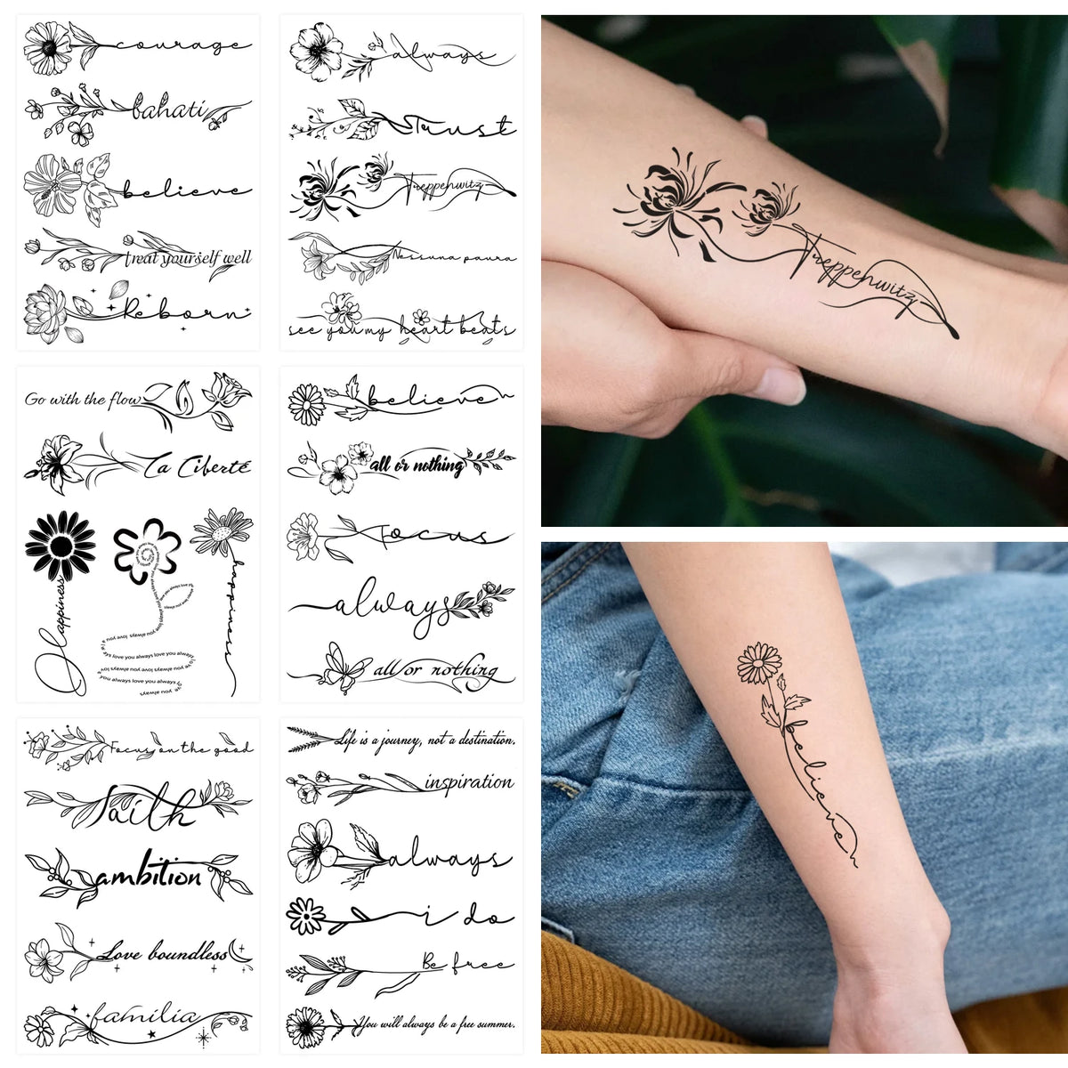 Sheets Semi Permanent Temporary Tattoos — Swuffy