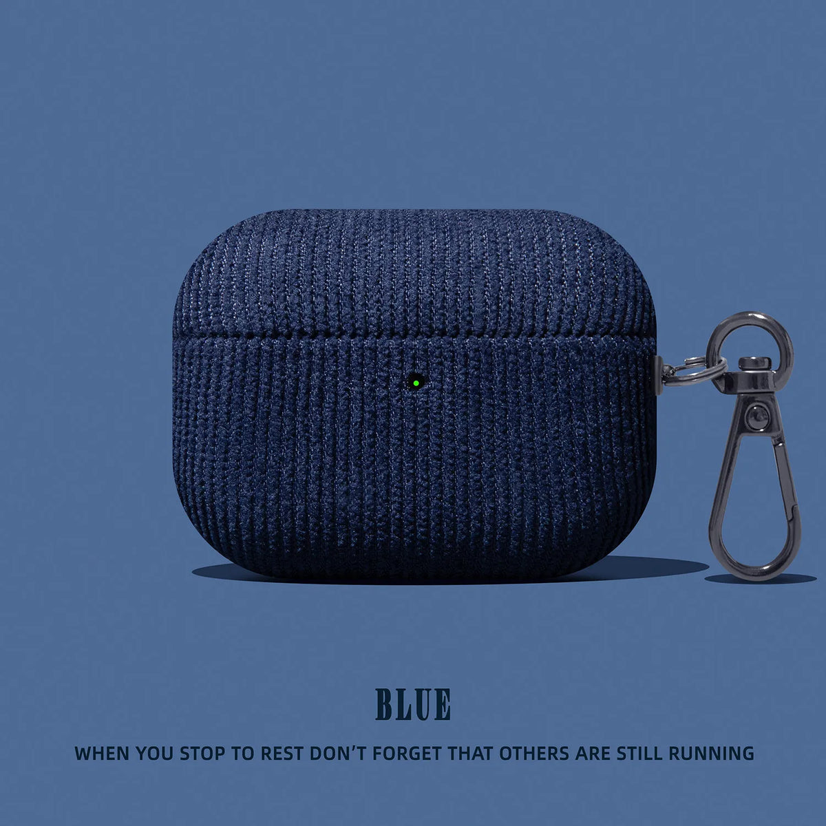 Corduroy Pattern Winder Earphone Case — Swuffy