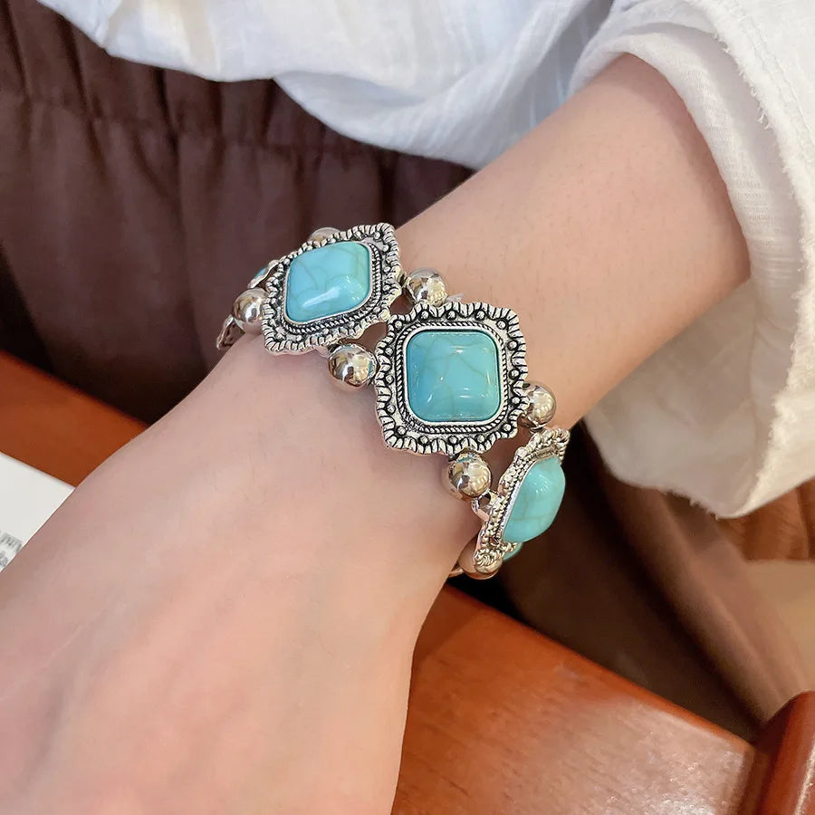 Retro Acrylic Bracelet Geometric Rhombus — Swuffy
