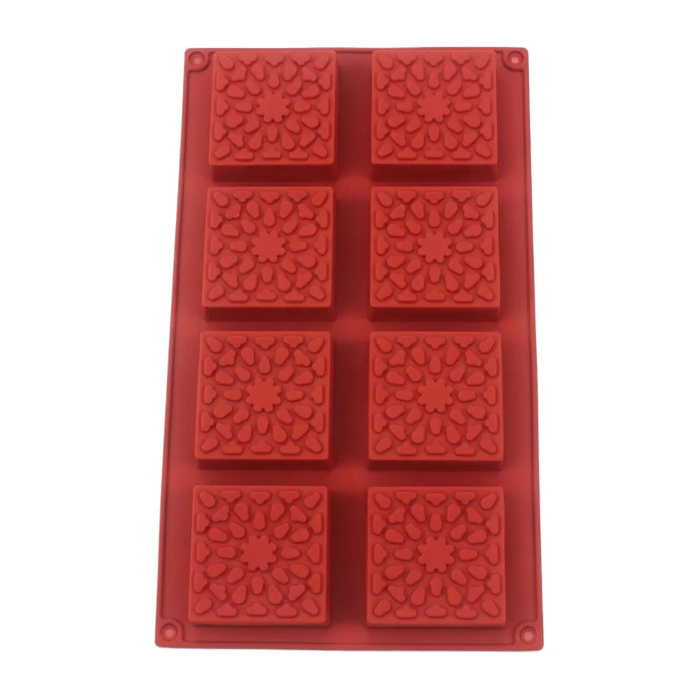Silicone Square Flower Printed Cake — Swuffy