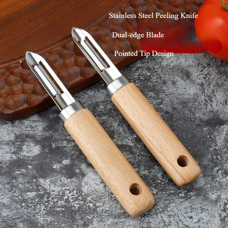 Wooden-Handle Peeler Set — Swuffy