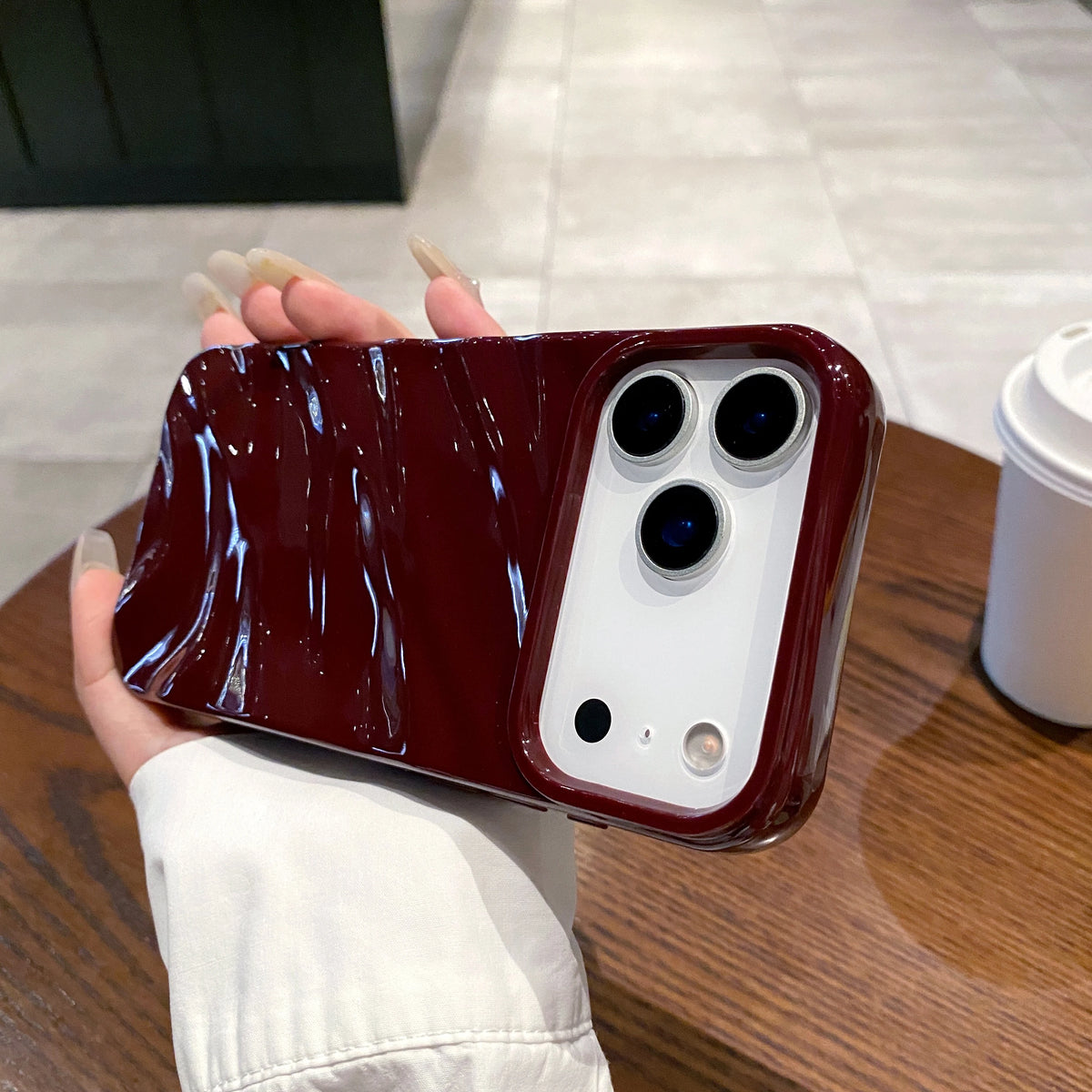 Silk Pattern Wavy Plain Phone — Swuffy