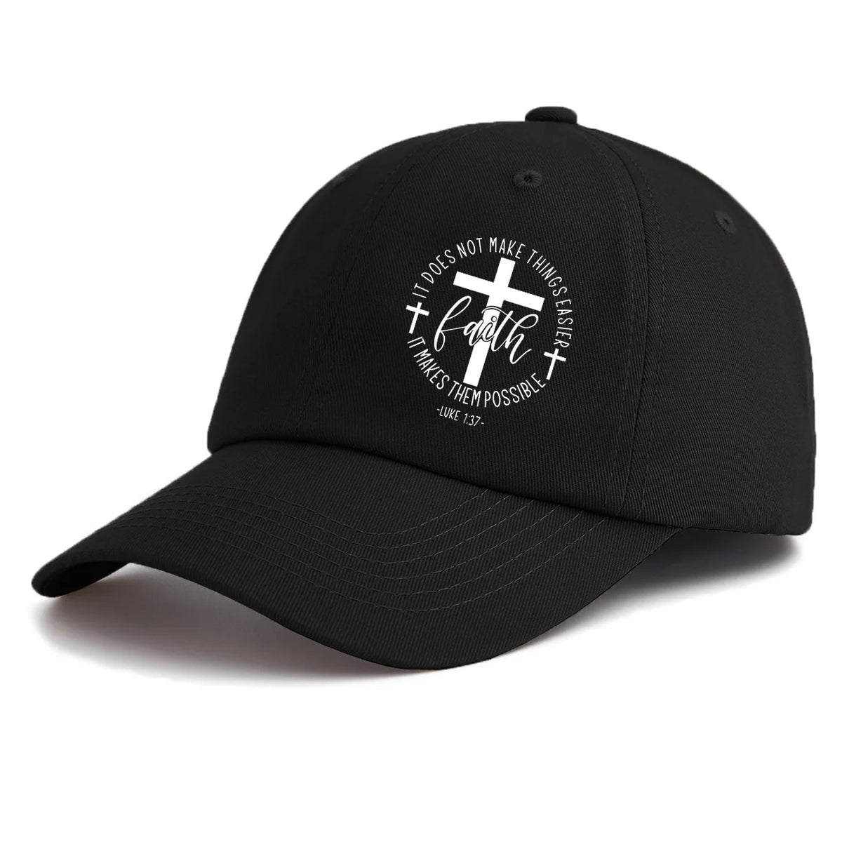 Faith Print Baseball Cap Adults — Swuffy
