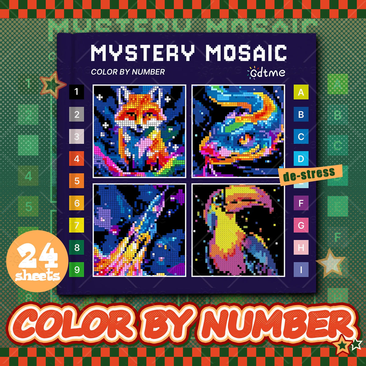 Mystery Mosaic Animal Coloring Book — Swuffy