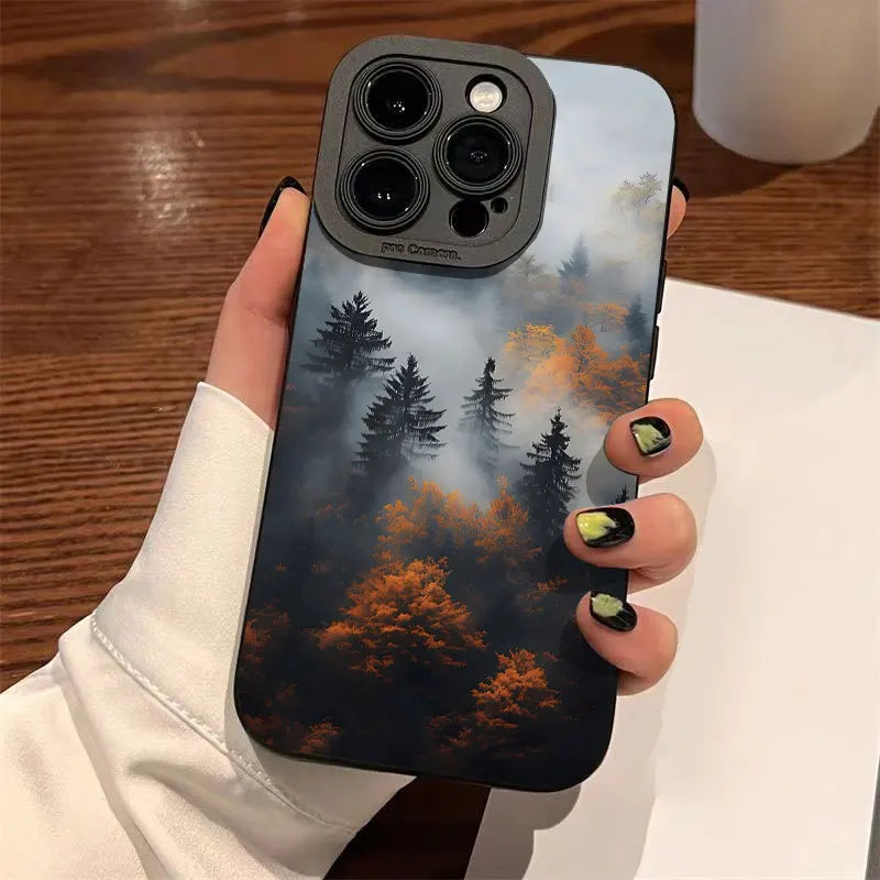 Smoke Forest Landscape Pattern Phone — Swuffy