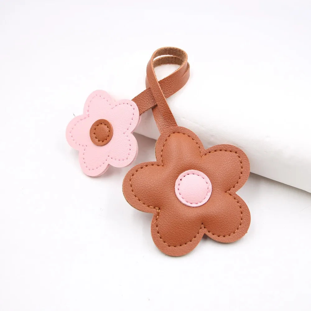 PU Leather Sunflower Bag Pendant — Swuffy