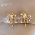 Zircon Flower Stamen Shaped Earrings — Swuffy