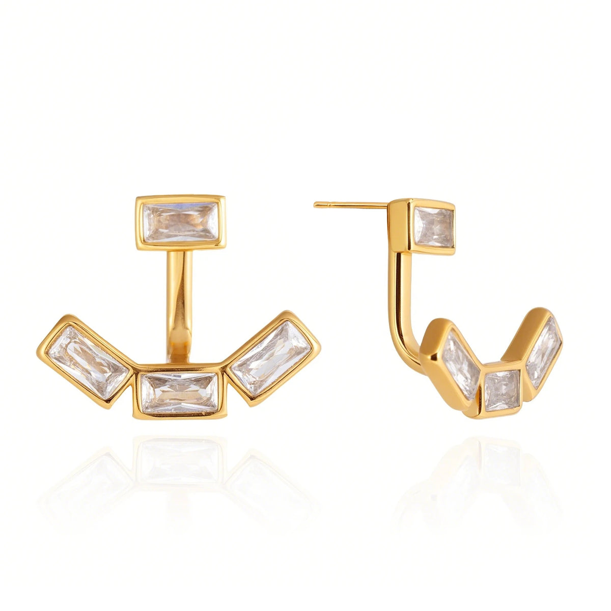 Delicate Zircon Stud Earrings — Swuffy