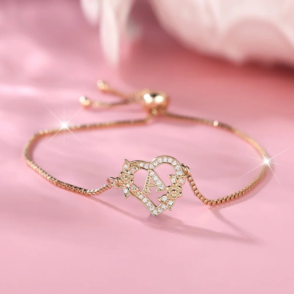 Letter Female Zircon Stone Flower — Swuffy