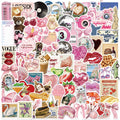 Pink Girl Cartoon Stickers Aesthetic — Swuffy