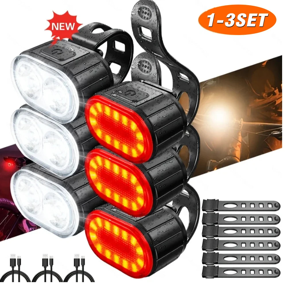 USB Rechargeable Bicycle Lights Bike — Swuffy