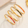 Gold Bracelets Titanium Steel Bangles — Swuffy