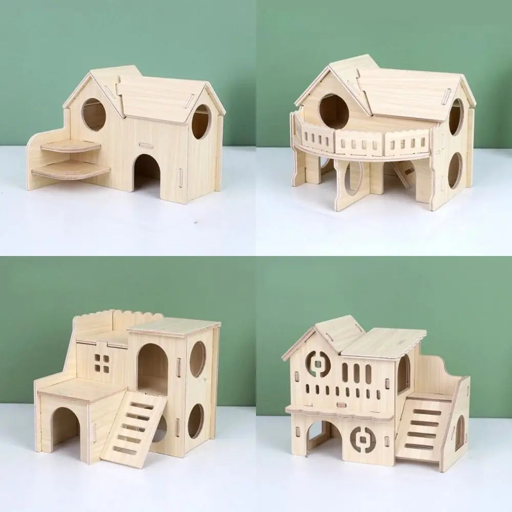 Wooden Hamster Villa Easy Install — Swuffy