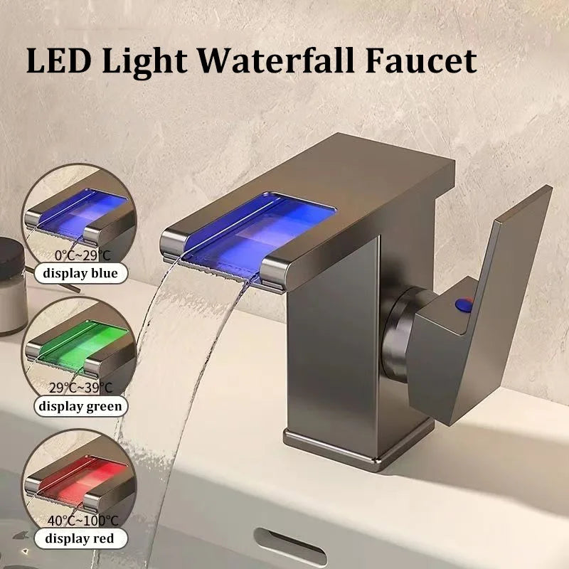 Basin Waterfall All Copper LED — Swuffy