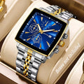 Square Dial Quartz Wristwatch Stainless — Swuffy