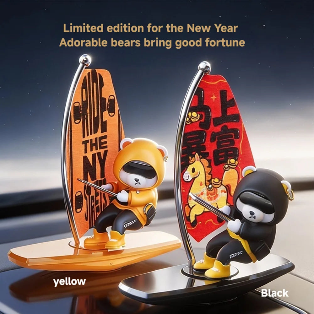 Car Mounted Rocking Surfing Bear — Swuffy
