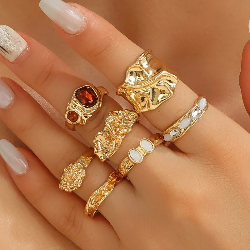 Jewelry Geometry Retro Alloy Ring — Swuffy