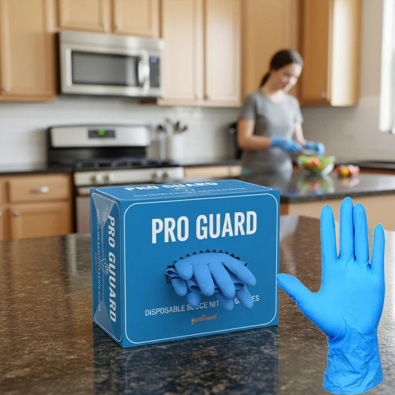 Disposable Blue Nitrile Gloves Powder — Swuffy