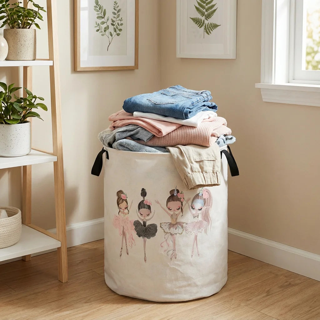 Ballet Dancer Laundry Basket Foldable — Swuffy