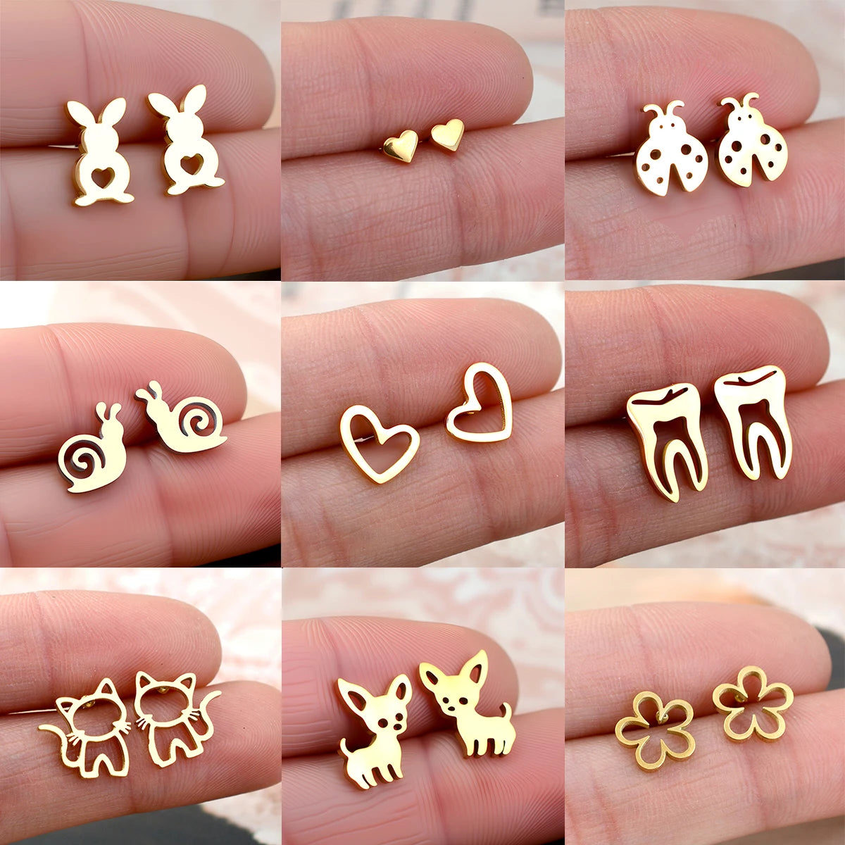 Small Stainless Steel Stud Earrings — Swuffy