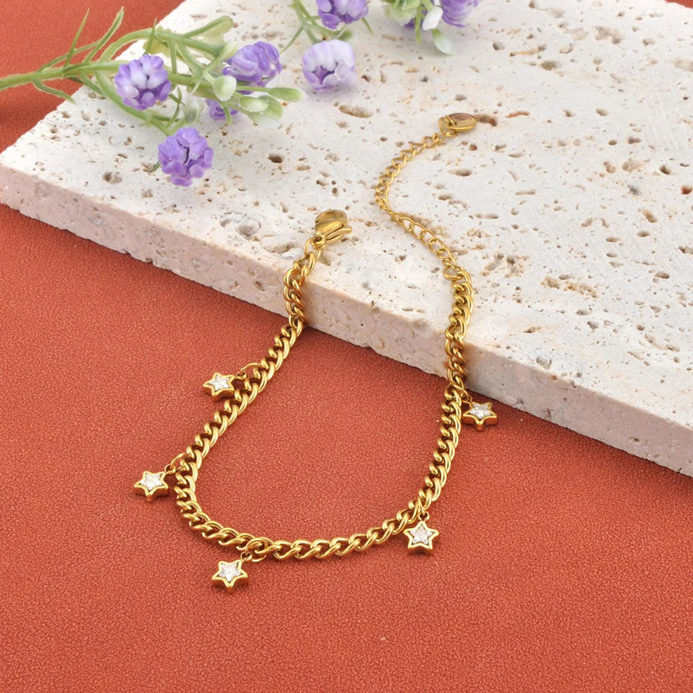 Jeemango Zircon Star Charm Bracelet — Swuffy
