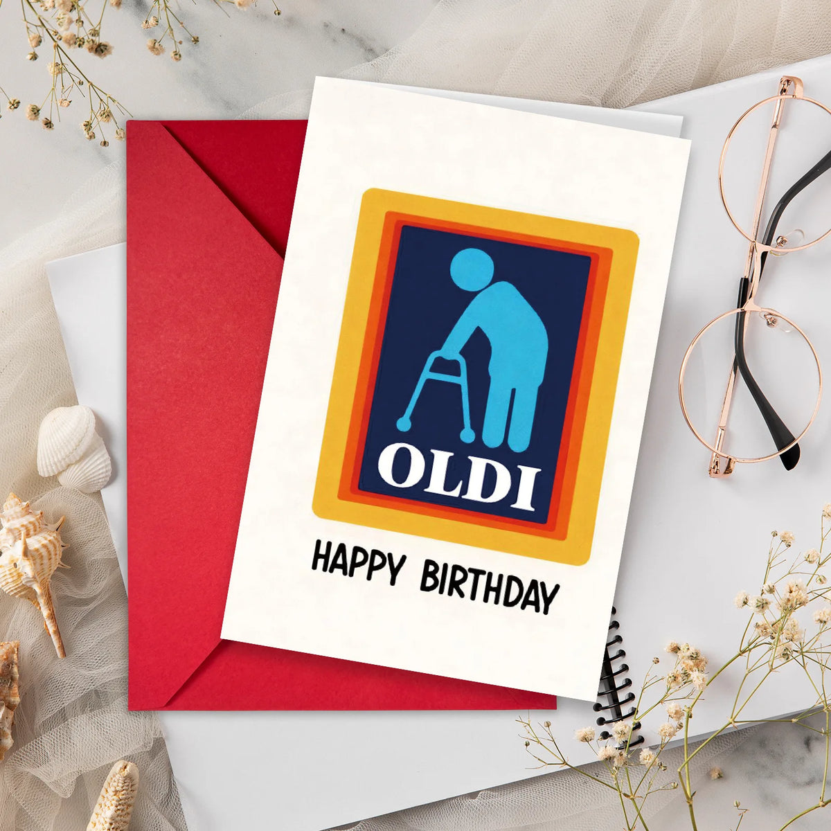 Happy Birthday Greeting Card Envelope — Swuffy
