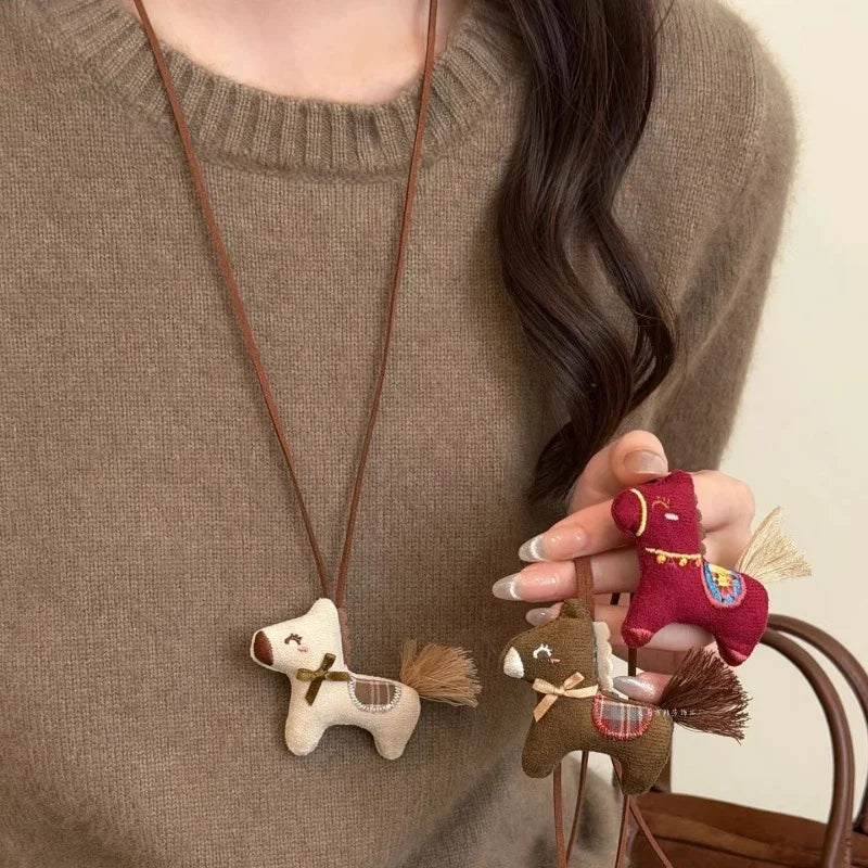 Cartoon Fabric Plush Pony Pendant — Swuffy