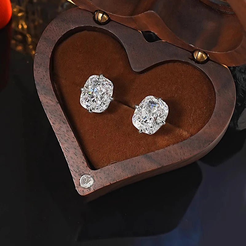Huitan White Cubic Zirconia Stud — Swuffy