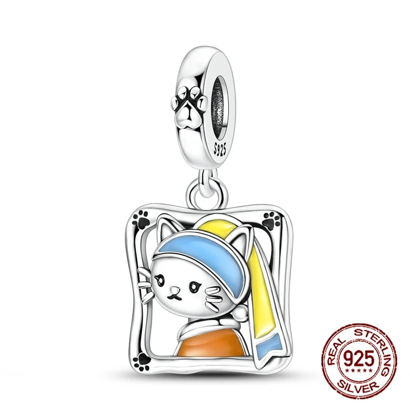 Sterling Silver Cat Pearl Earring — Swuffy