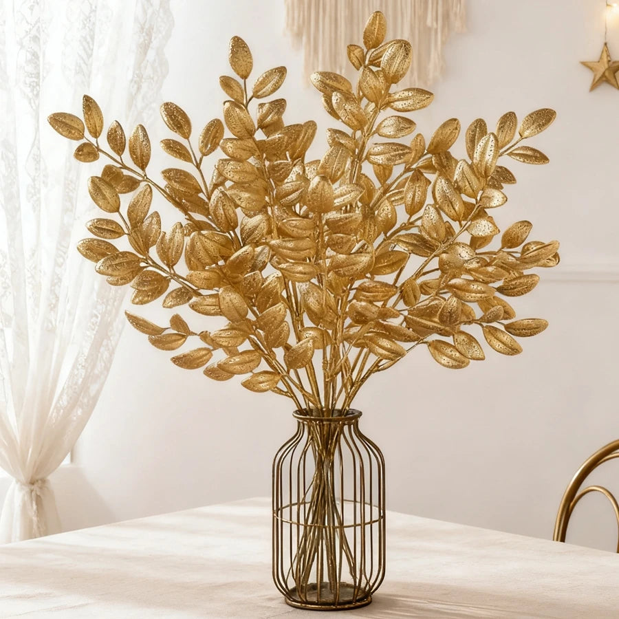 Artificial Plant Golden Leaves Newyear — Swuffy
