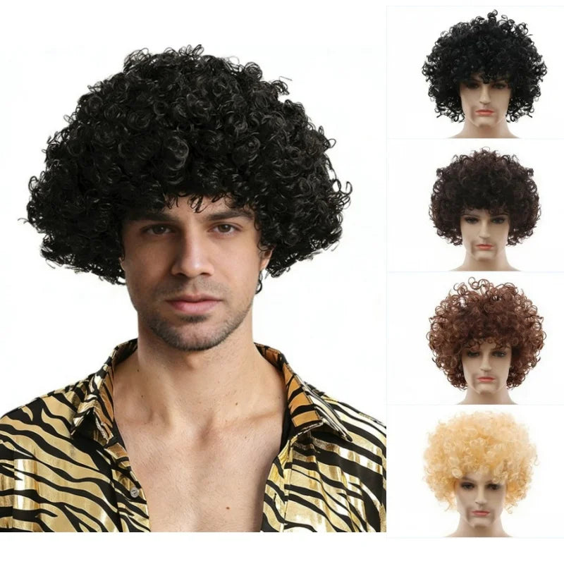 Synthetic Wigs Caps Disco Hippie — Swuffy
